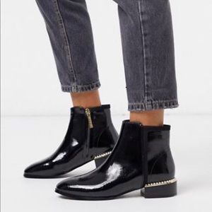 RIVER ISLAND Patent Ankle Boot